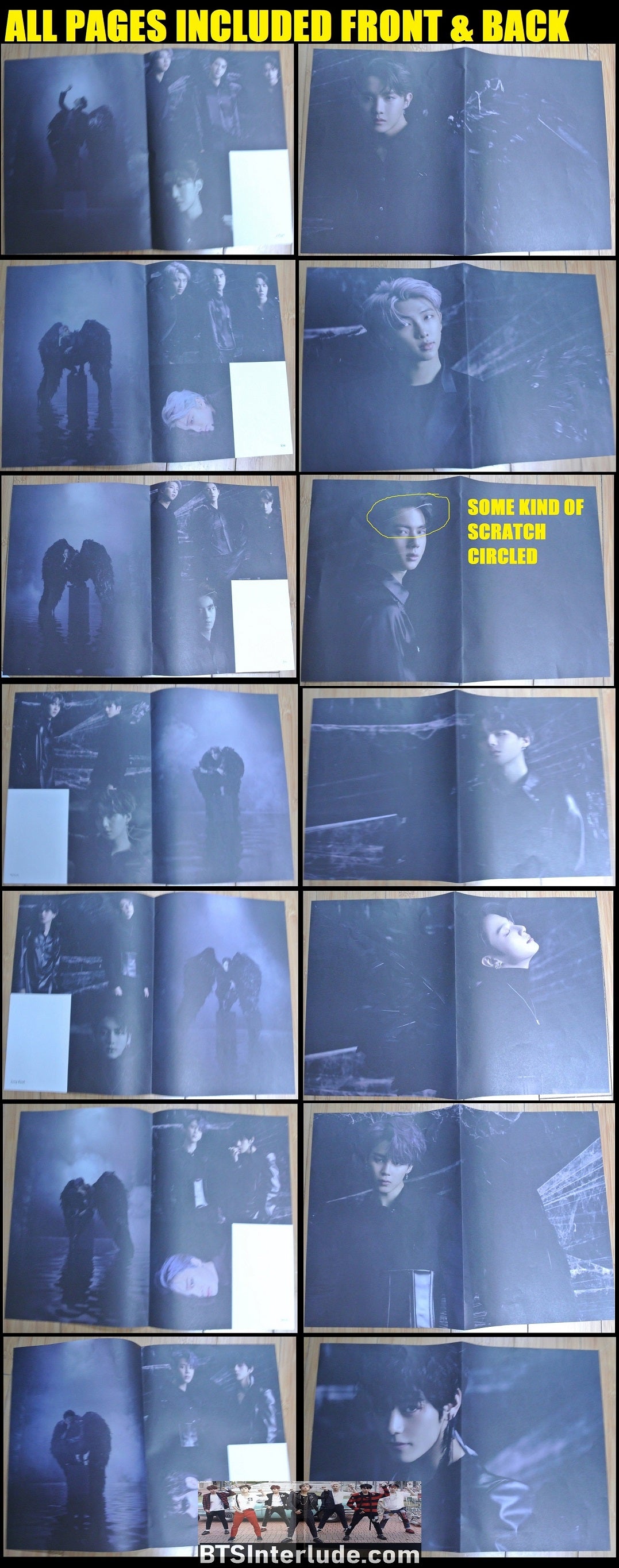 BTS POSTER SET MOTS 7 VERSION 2 8 BLACK WHITE BW POSTERS GROUP REVERSIBLE MAP OF THE SOUL 7 NEW JUNGKOOK V JIMIN RM J-HOPE SUGA JIN OFFICIAL MERCHANDISE