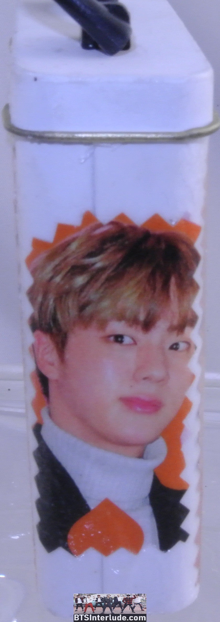 BTS BOX BANDAID METAL JIN KIM SEOKJIN WHITE SMALL STORAGE TIN ORANGE THEME