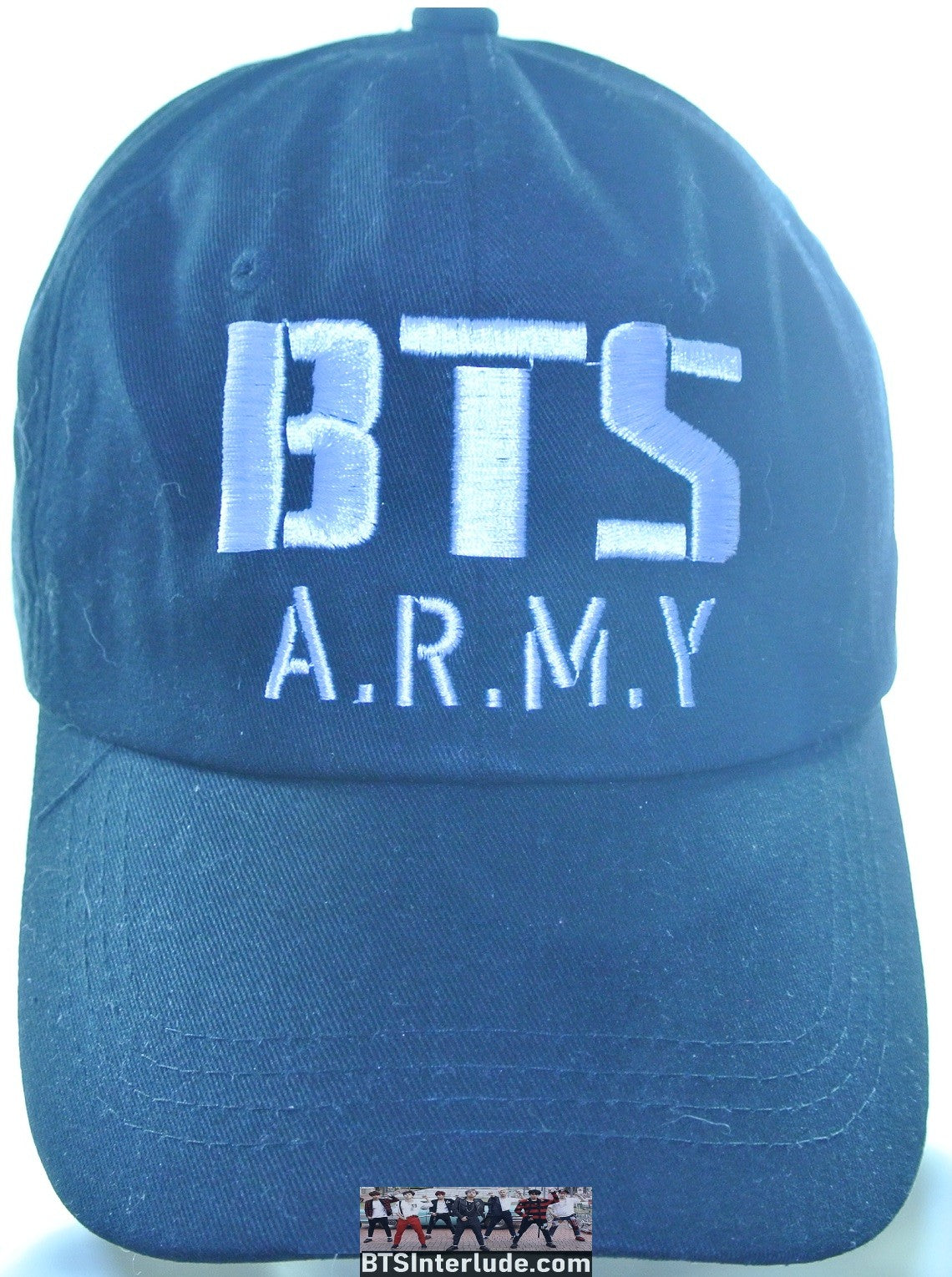 BTS HAT BASEBALL CAP BLACK BTS ARMY WHITE STITCHED JUNGKOOK V JIMIN RM J-HOPE SUGA JIN