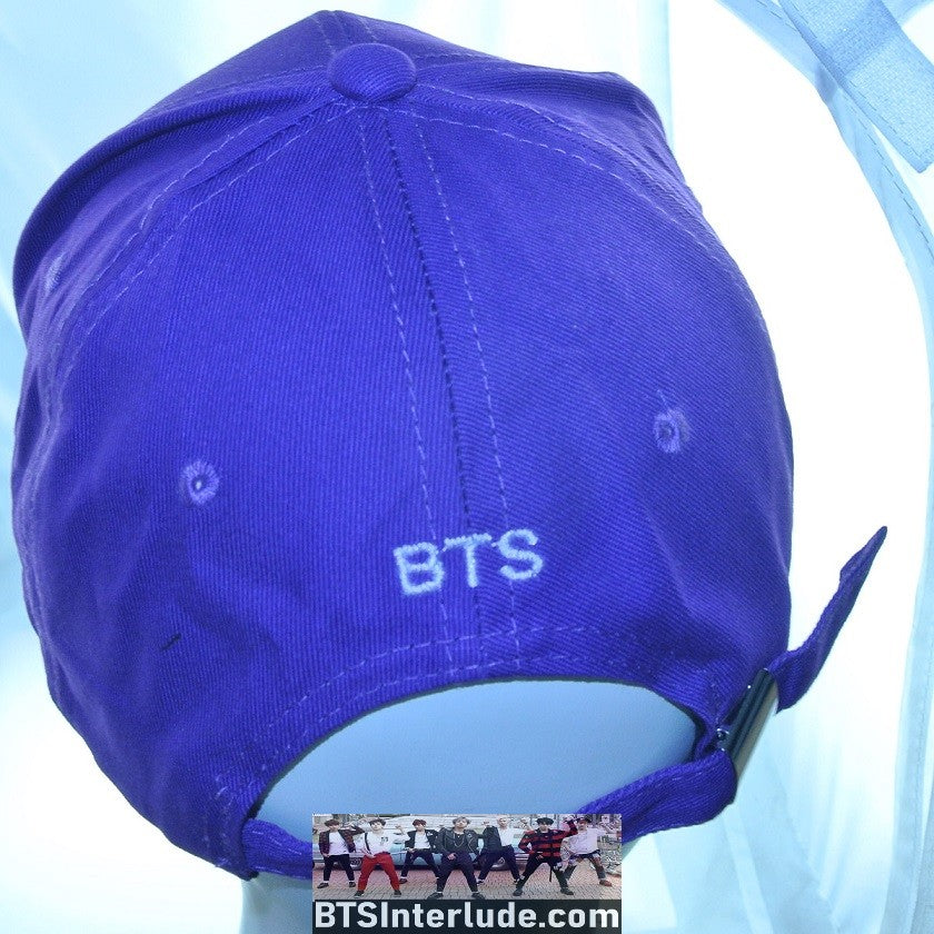 BTS HAT BASEBALL CAP PURPLE I PURPLE U WHITE STITCHED JUNGKOOK V JIMIN RM J-HOPE SUGA JIN