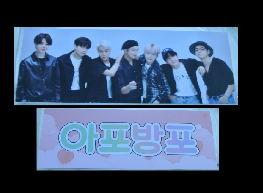 BTS BOOKMARK GROUP US WE OURSELVES BOOK MINI SLOGAN JUNGKOOK V JIMIN RM J-HOPE SUGA JIN BANNER 2 SIDED FANSITE LIMITED EDITION