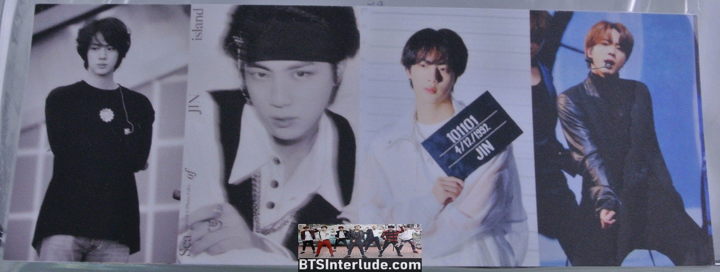 BTS BOOKMARK MINI FILM STRIP JIN KIM SEOKJIN 김석진 4 FRAME PHOTO MINI SLOGAN BANNER LIMITED EDITION