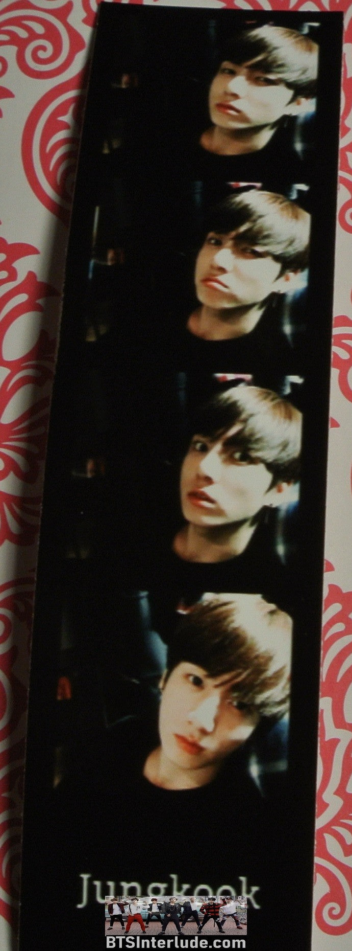 BTS BOOKMARK JEON JUNGKOOK MINI FILMSTRIP BLACK FANSITE MINI SLOGAN LIMITED EDITION