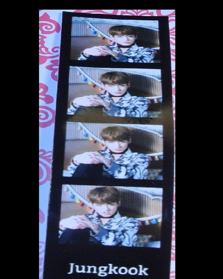BTS BOOKMARK MINI FILM STRIP JEON JUNGKOOK 전정국 BLOOD SWEAT & TEARS MV FANSITE MINI SLOGAN LIMITED EDITION