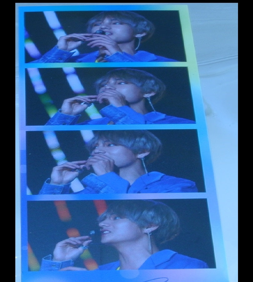 BTS BOOKMARK V KIM TAEHYUNG 4 FRAMES FILM STRIP 2016 PHOTO MINI SLOGAN BANNER LIMITED EDITION