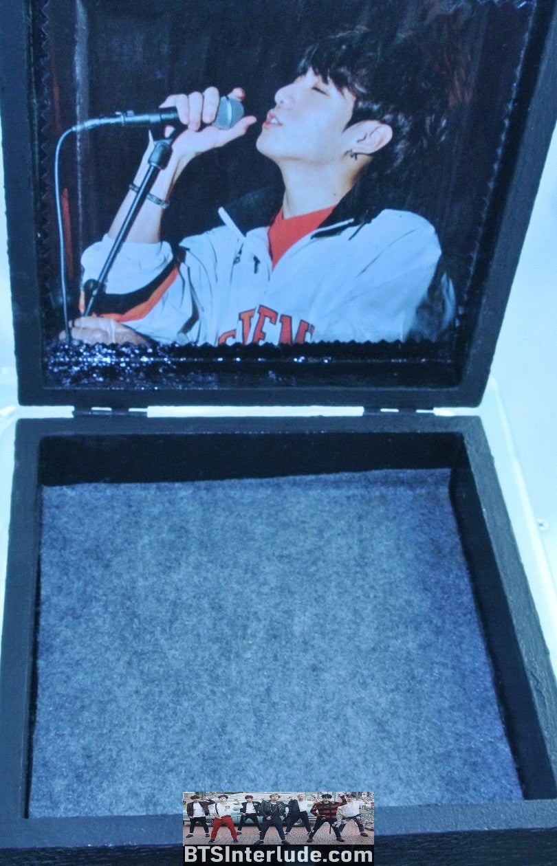 BTS BOX LARGE SQUARE JEON JUNGKOOK LOVE YOURSELF ANSWER TOP JEWELRY TREASURES TRINKET BLACK HARDWARE