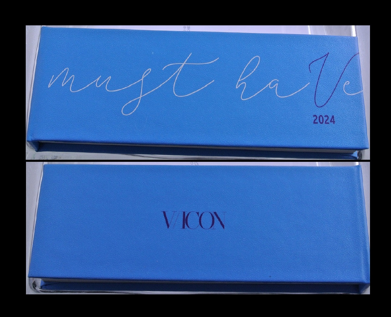 BTS CALENDAR V KIM TAEHYUNG 김태형 VICON DICON 16 BLUE PLANNER VER B NOTES 2024 NEW OFFICIAL MERCHANDISE