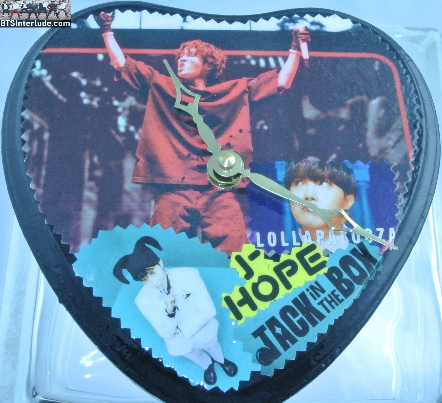 BTS CLOCK HEART WOOD J-HOPE JUNG HOSEOK HOBI 정호석 GOLD HANDS LOLLAPALOOZA JACK IN THE BOX