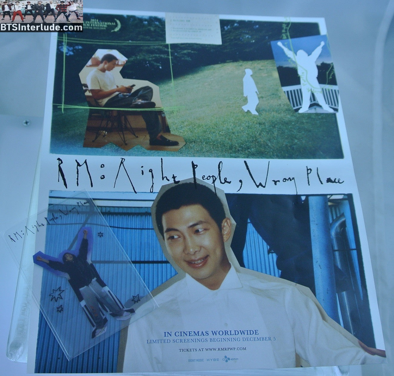 BTS POSTER MINI 1 PHOTOCARD RM KIM NAMJOON 김남준 DOCUMENTARY 1 SHEET RIGHT PEOPLE WRONG PLACE PHOTO LIMITED EDITION OFFICIAL MERCHANDISE