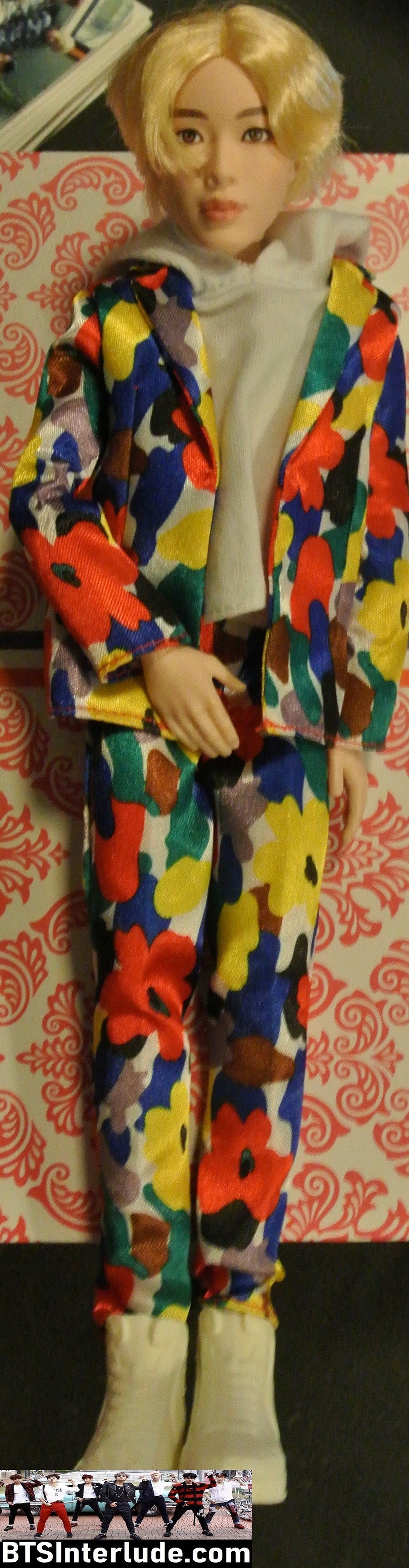 BTS DOLL JIN KIM SEOKJIN 김석진 ACTION FIGURE MATTEL BLOND HAIR IDOL MUSIC VIDEO
