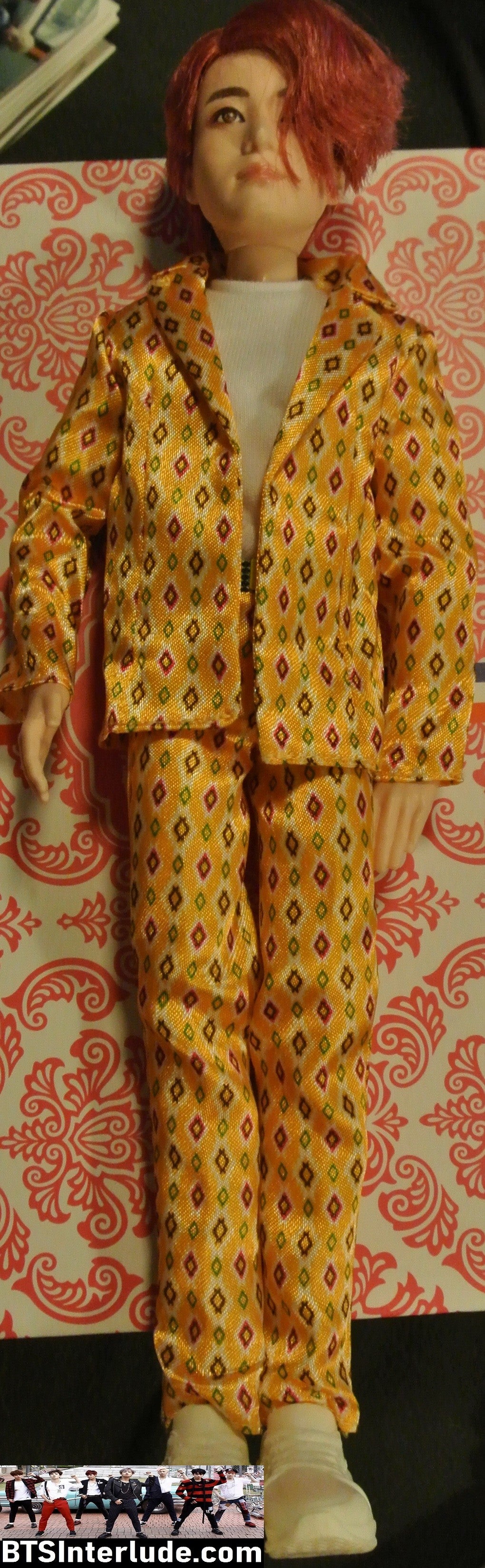 BTS DOLL JEON JUNGKOOK 전정국 MATTEL ACTION FIGURE RED HAIR IDOL MUSIC VIDEO