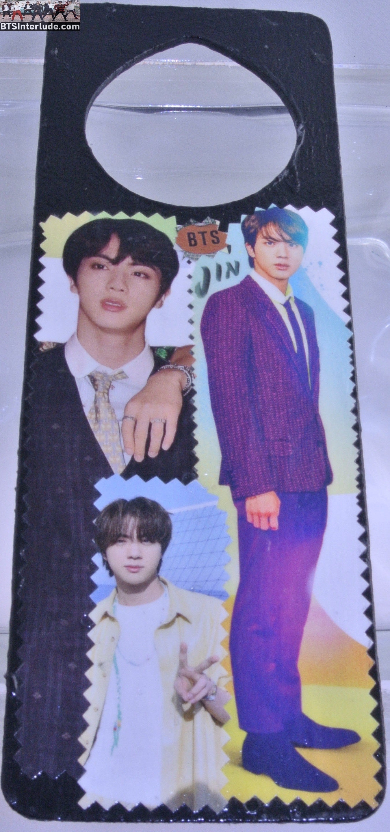 BTS DOOR HANGER JIN KIM SEOKJIN 김석진 PRIVACY BLACK 2 SIDED CAN PERSONALIZE WELCOME STAY OUT