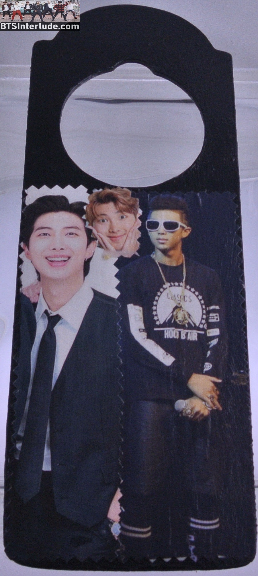 BTS DOOR HANGER RM KIM NAMJOON 김남준 PRIVACY BLACK 2 SIDED CAN PERSONALIZE WELCOME STAY OUT