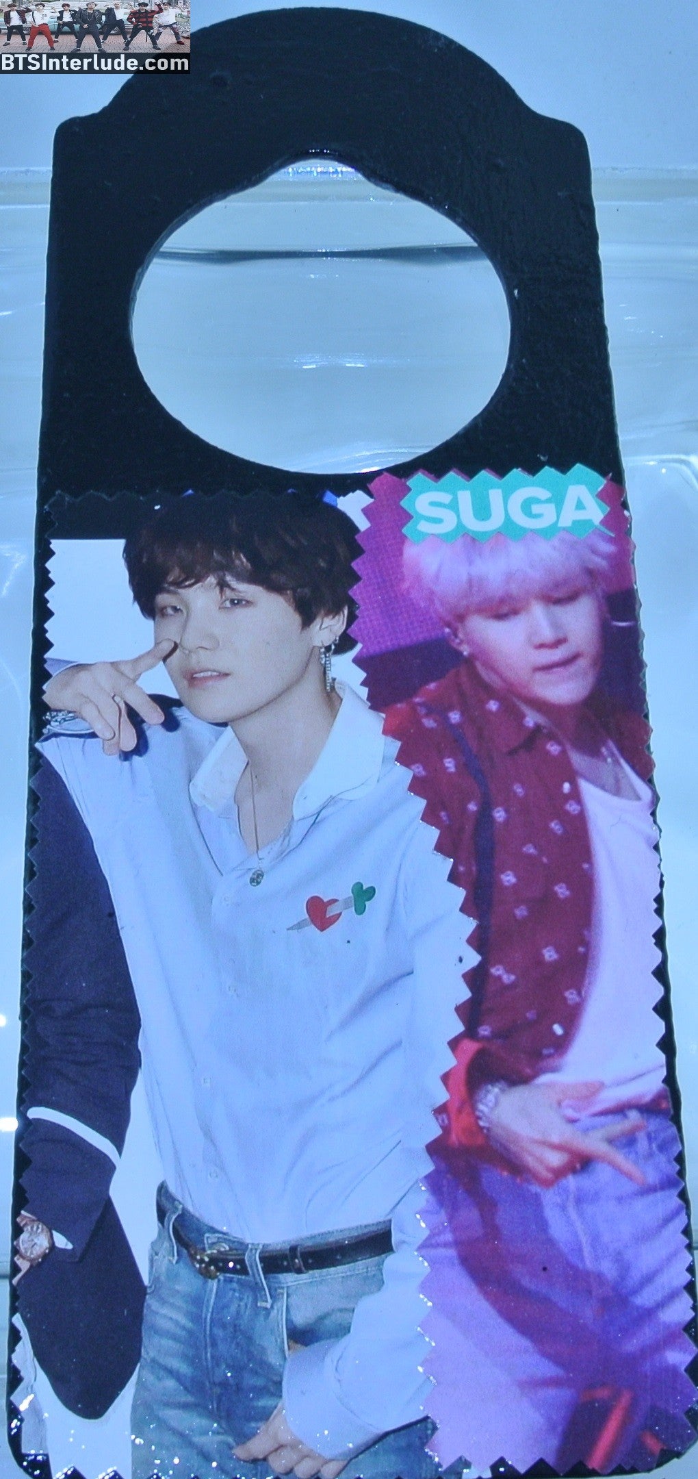 BTS DOOR HANGER SUGA MIN YOONGI 민윤기 PRIVACY BLACK 2 SIDED CAN PERSONALIZE WELCOME STAY OUT