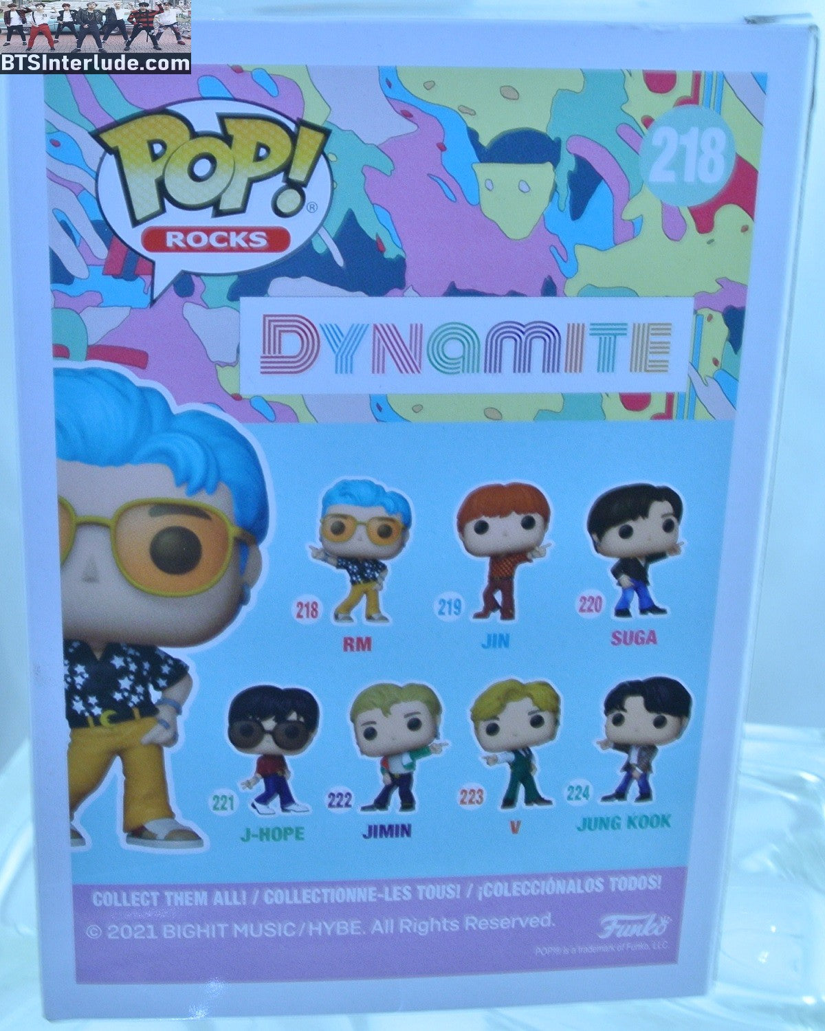 BTS FIGURE FUNKO RM KIM NAMJOON 김남준 POP ROCKS DYNAMITE #218 NEW SEALED IN BOX OFFICIAL MERCHANDISE