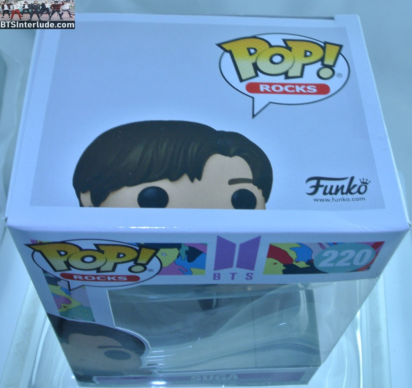 BTS FIGURE FUNKO SUGA MIN YOONGI 민윤기 POP ROCKS DYNAMITE #220 NEW IN BOX #281 OFFICIAL MERCHANDISE