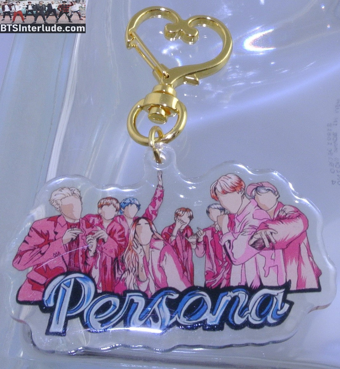 BTS KEYCHAIN ACRYLIC GROUP PERSONA BOY WITH LUV MV PINK JUNGKOOK V JIMIN RM J-HOPE SUGA JIN KEYRING KEY CHAIN RING LIMITED EDITION