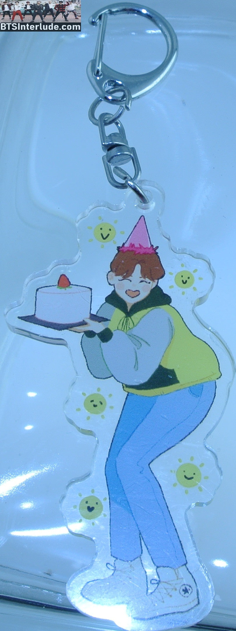 BTS KEYCHAIN ACRYLIC J-HOPE JUNG HOSEOK 정호석 BIRTHDAY CAKE CLIP CLASP KEYRING KEY CHAIN RING