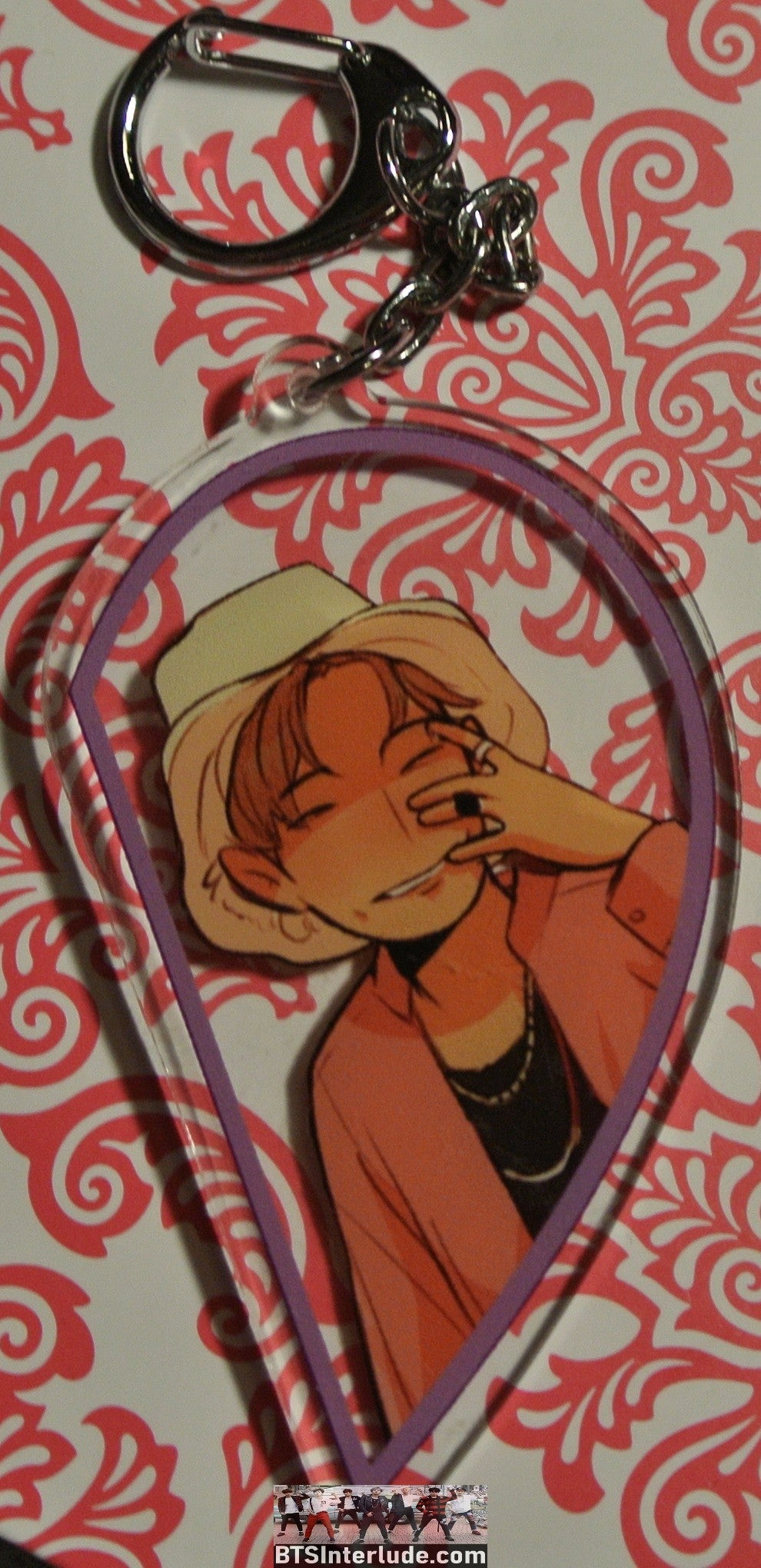 BTS KEYCHAIN ACRYLIC RM KIM NAMJOON 김남준 2 SIDED HALF HEART AIRPLANE PT 2 CARTOON KEYRING KEY CHAIN RING