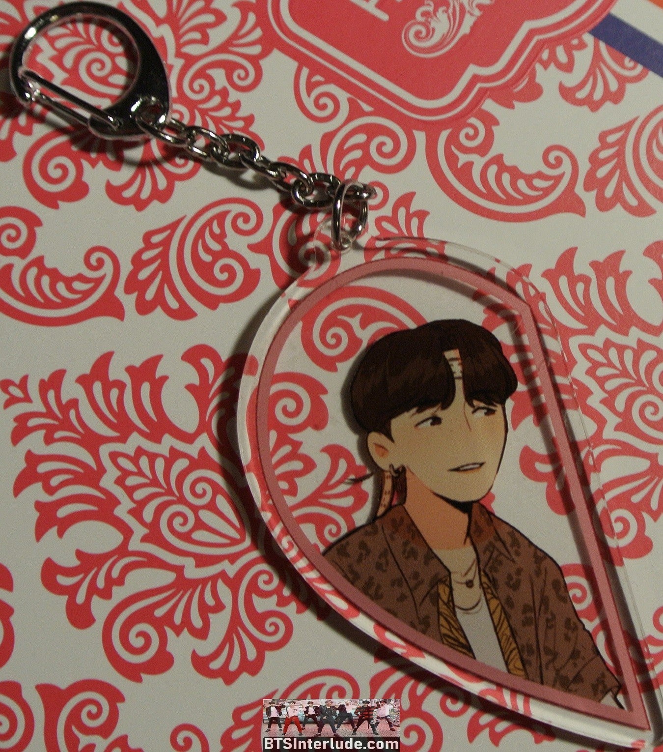 BTS KEYCHAIN ACRYLIC SUGA MIN YOONGI 민윤기 2 SIDED HALF HEART AIRPLANE PT 2 CARTOON KEYRING KEY CHAIN RING