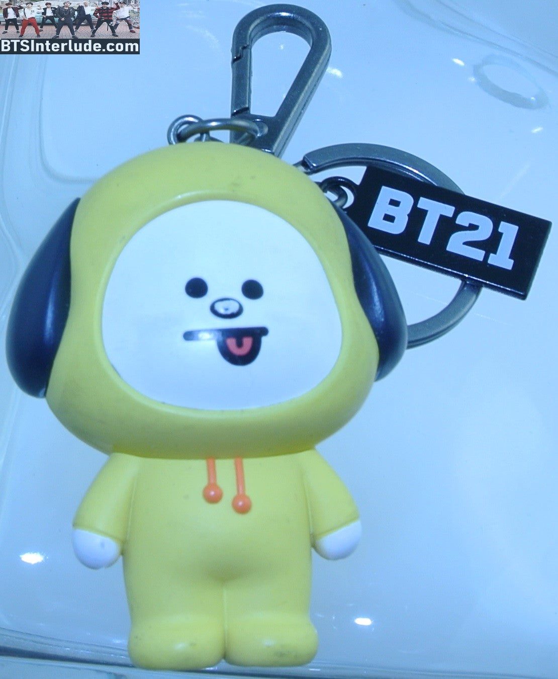 BTS KEYCHAIN BT21 CHIMMY PARK JIMIIN 박지민 SILICONE 3D FIGURE GUNMETAL CLASP CLIP TAG KEYRING KEY RING CHAIN OFFICIAL MERCHANDISE