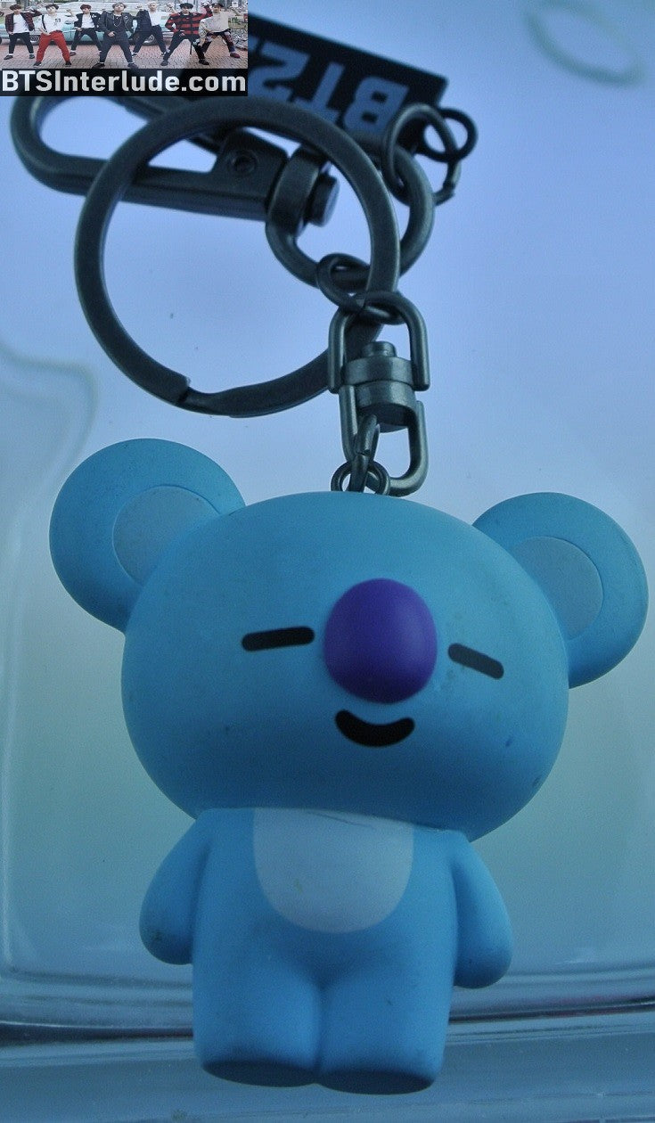 BTS KEYCHAIN BT21 KOYA RM KIM NAMJOON 김남준 SILICONE 3D FIGURE GUNMETAL TAG CLASP CLIP OFFICIAL MERCHANDISE KEYRING KEY CHAIN RING