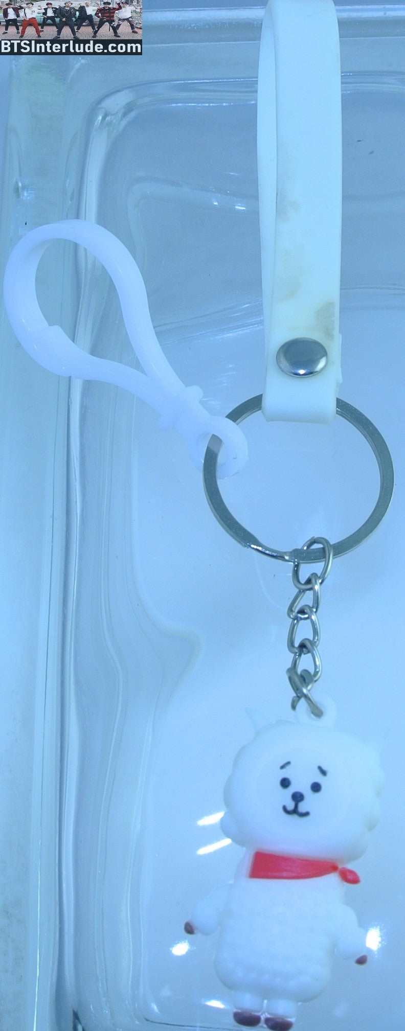 BTS KEYCHAIN BT21 RJ JIN KIM SEOKJIN 김석진 SILICONE FIGURE STRAP CLASP CLIP KEYRING KEY CHAIN RING LIMITED EDITION