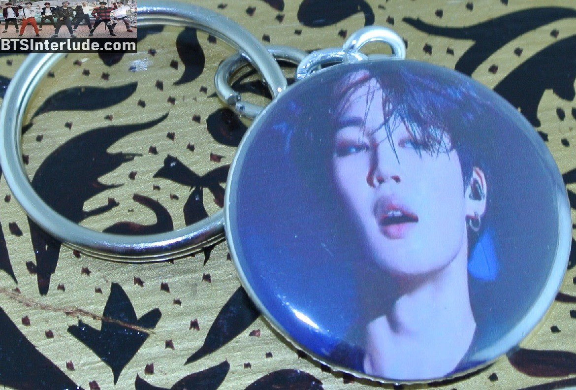 BTS KEYCHAIN BUTTON PARK JIMIN 박지민 CLOUT KEYRING KEY CHAIN RING