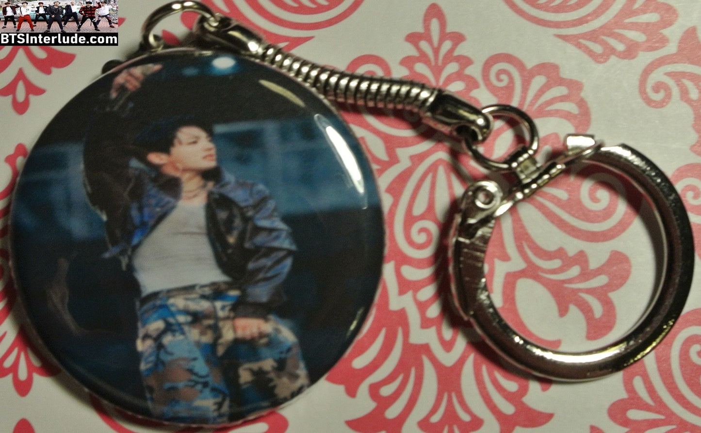 BTS KEYCHAIN BUTTON JEON JUNGKOOK 전정국 ARIRANG ARM UP KEYRING KEY CHAIN RING