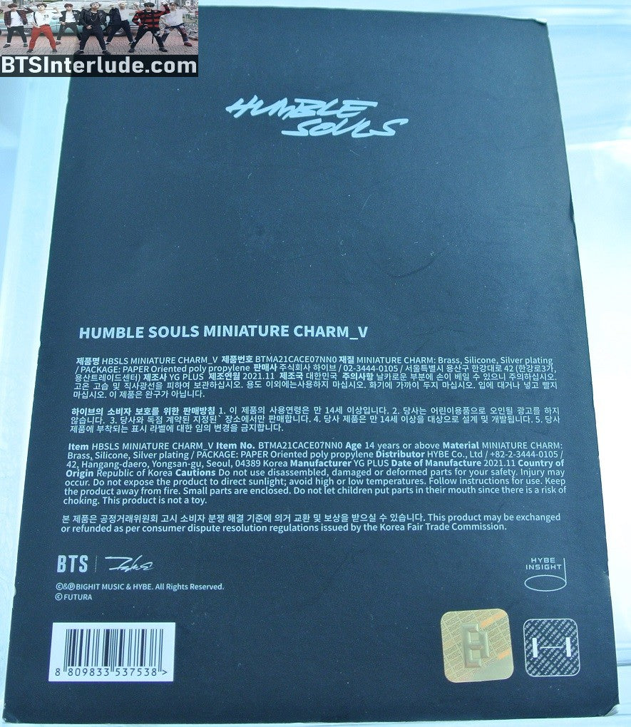 BTS KEYCHAIN V KIM TAEHYUNG 김태형 HUMBLE SOULS KEYCHAIN SOLD OUT NEW KEY RING OFFICIAL MERCHANDISE