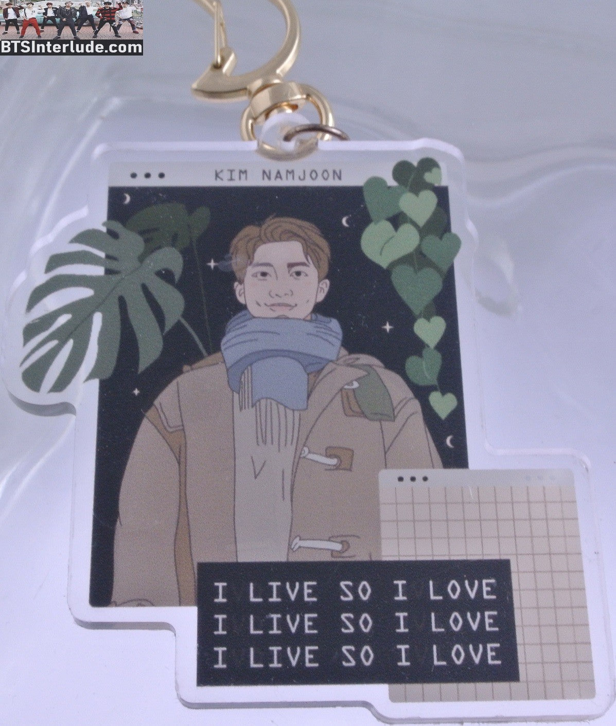 BTS KEYCHAIN ACRYLIC RM KIM NAMJOON 김남준 I LIVE SO I LOVE TRIVIA LOVE LYRICS KEYRING KEY CHAIN RING