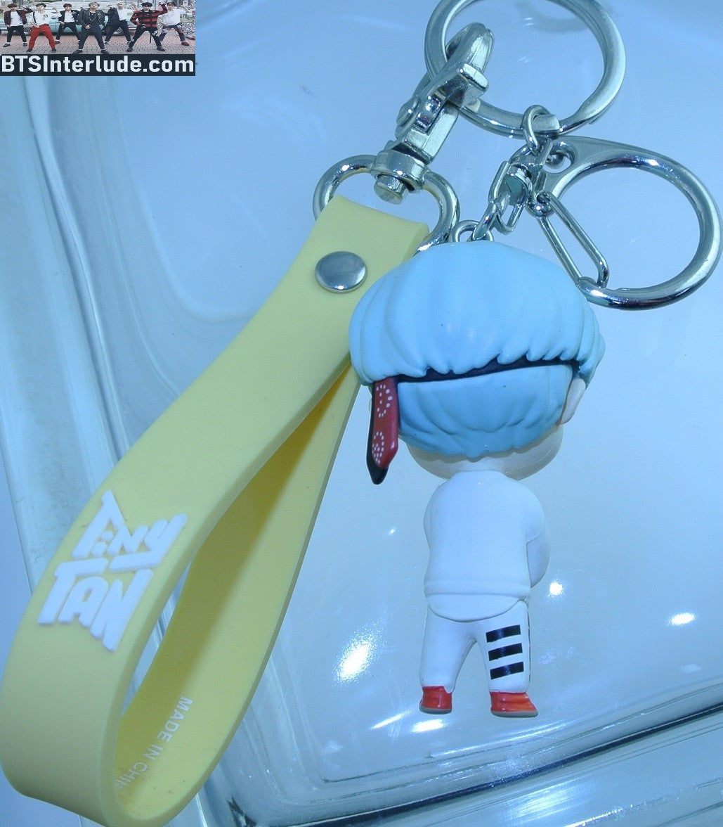 BTS KEYCHAIN SUGA MIN YOONGI 민윤기 TINY TAN MIC DROP OFFICIAL MERCHANDISE KEYRING KEY CHAIN RING