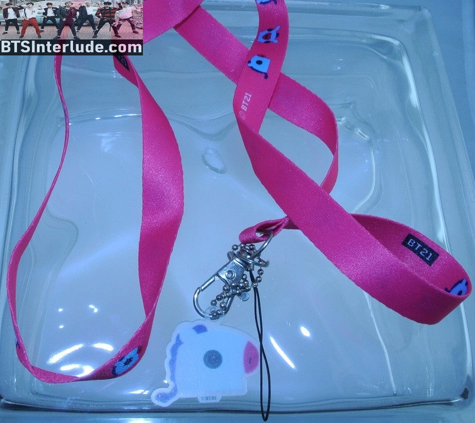 BTS LANYARD BT21 MANG J-HOPE JUNG HOSEOK 정호석 ACRYLIC CHARM KEYCHAIN KEYRING KEY CHAIN RING