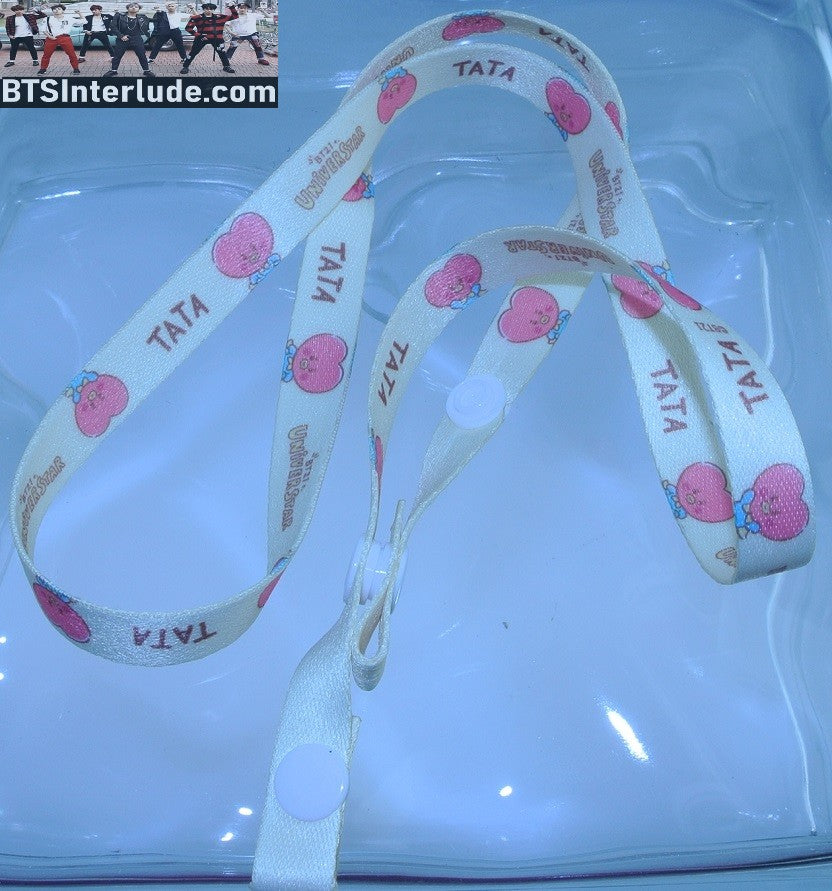 BTS LANYARD BT21 TATA V KIM TAEHYUNG 김태형 OFFICIAL UNIVERSTAR MERCHANDISE STRAP KEYCHAIN KEYRING KEY RING CHAIN LIMITED EDITION