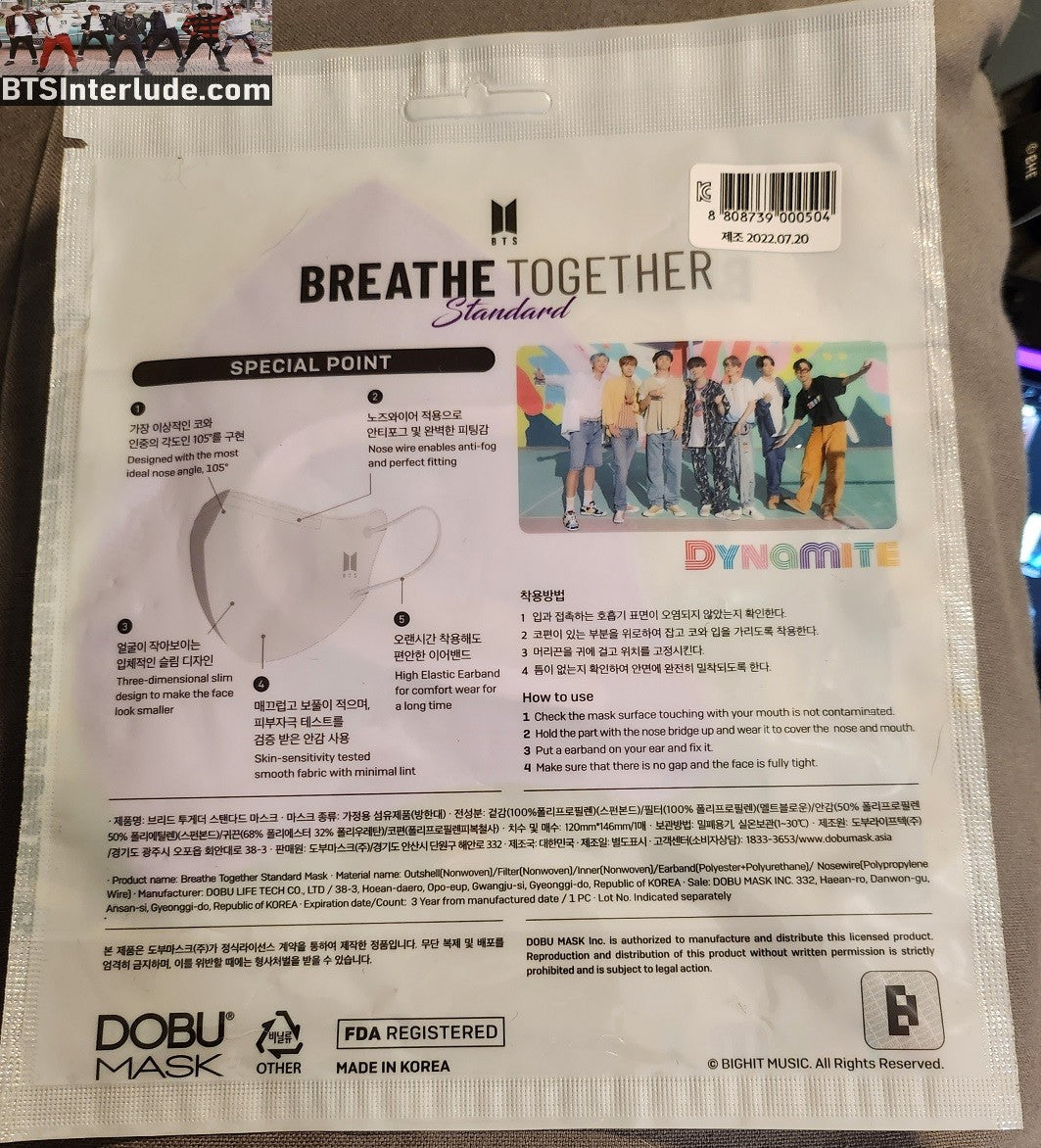 BTS MASK PURPLE FROM BUSAN CONCERT OCTOBER 2022 DYNAMITE PACKAGE NEW JUNGKOOK V JIMIN RM J-HOPE SUGA JIN OFFICIAL MERCHANDISE