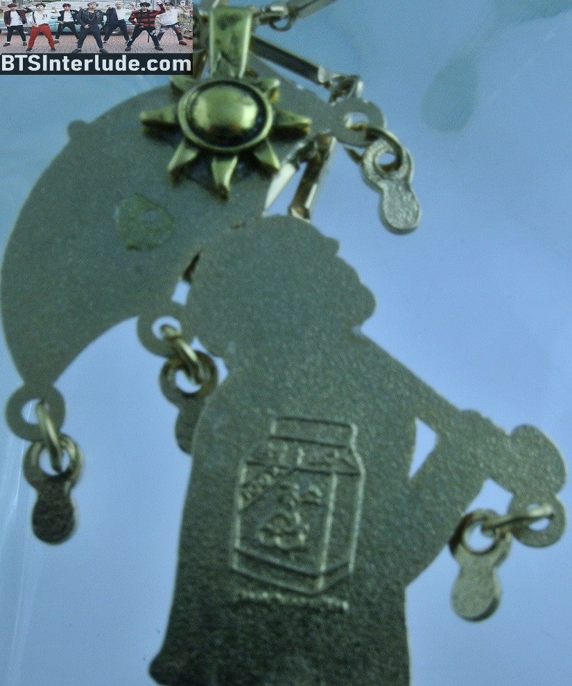 BTS NECKLACE ENAMEL PIN GOLD J-HOPE JUNG HOSEOK 정호석 GREEN ENAMEL ARMY UMBRELLA