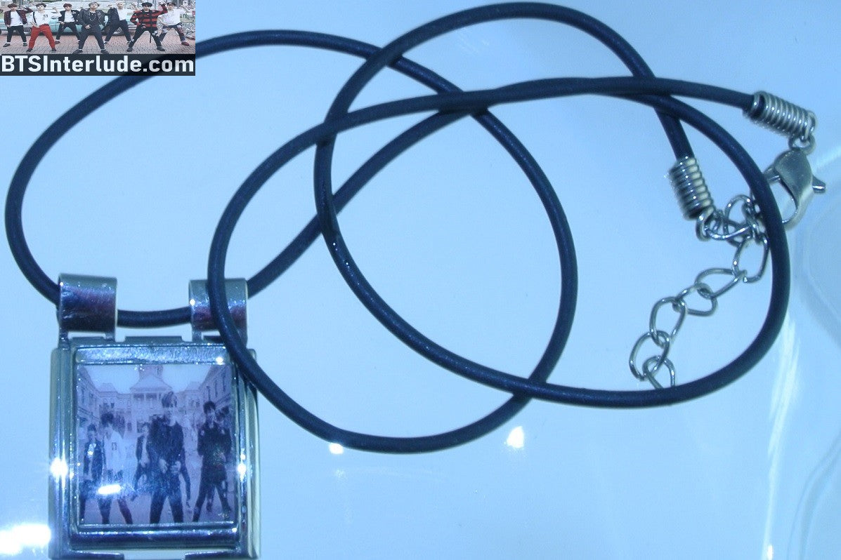 BTS NECKLACE MEGA CHARM LINK V KIM TAEHYUNG 김태형 SLOW DANCING LAYOVER BACK BLACK CORD ADJUSTABLE