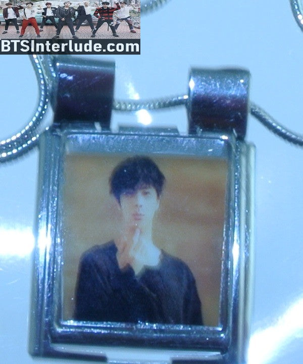 BTS NECKLACE MEGA CHARM LINK JIN KIM SEOKJIN 김석진 FAKE LOVE MUSIC VIDEO BEGINNING SILVER CHAIN ADJUSTABLE