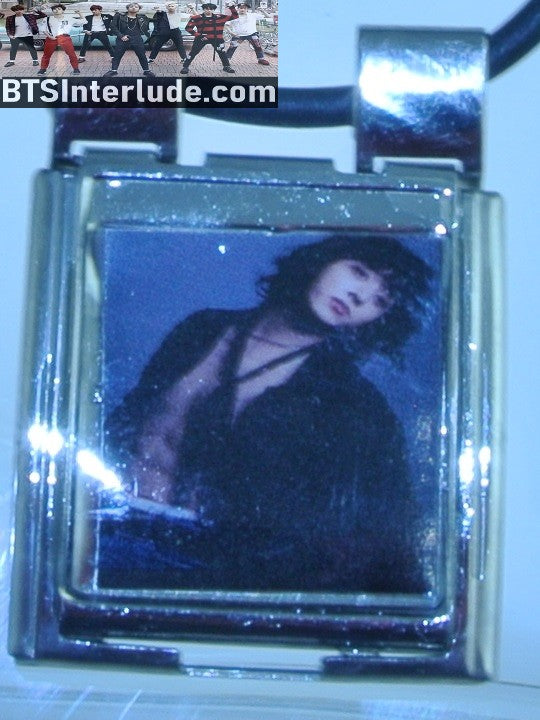 BTS NECKLACE MEGA CHARM LINK JEON JUNGKOOK 전정국 CALVIN KLEIN DENIM BLACK SHIRTLESS BLACK CORD ADJUSTABLE