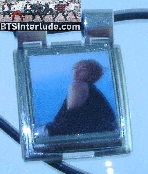 BTS NECKLACE MEGA CHARM LINK V KIM TAEHYUNG 김태형 SLOW DANCING LAYOVER BACK BLACK CORD ADJUSTABLE