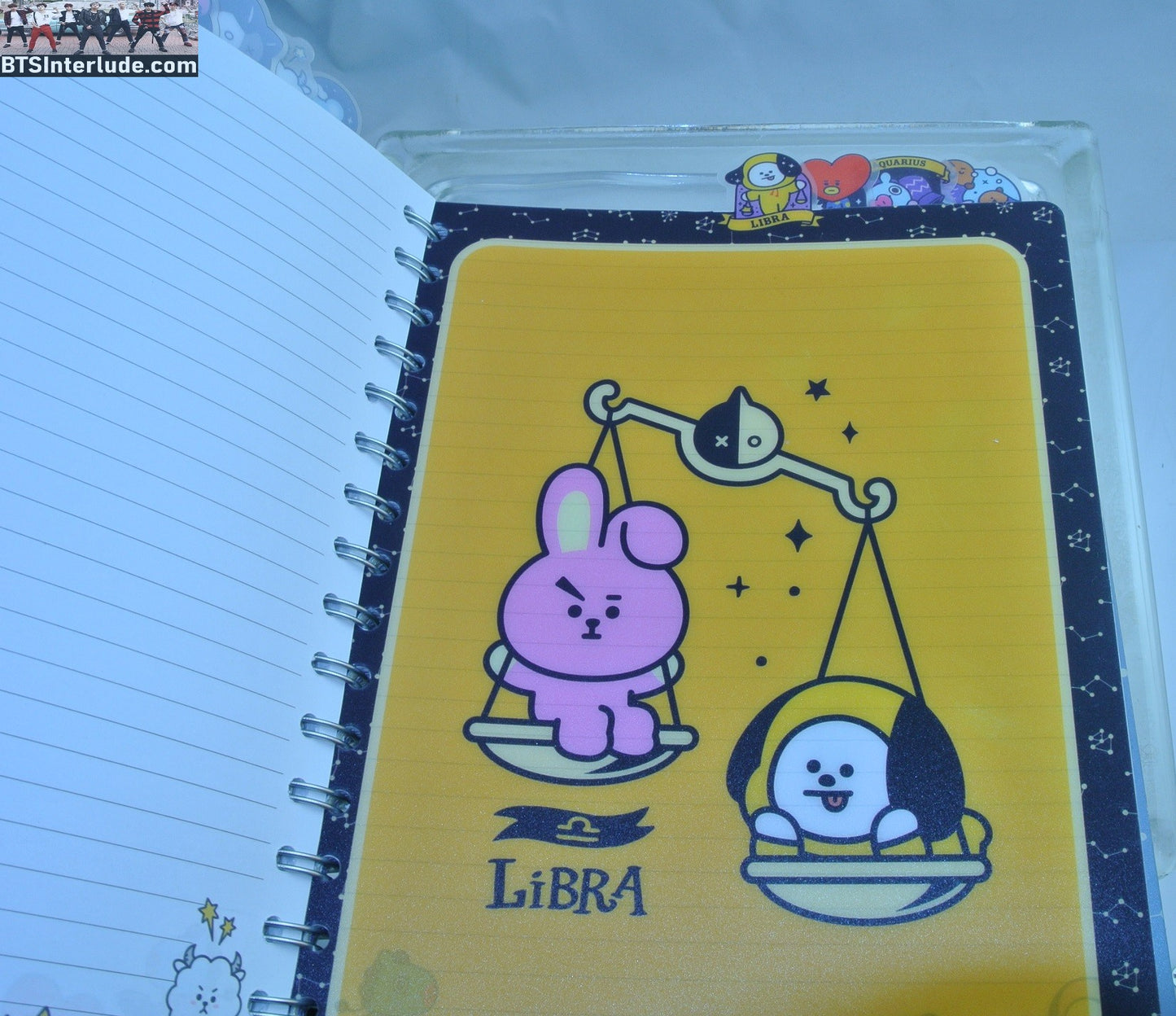 BTS NOTEBOOK BT21 UNIVERSE BLACK 144 LINED PAGES TOTAL SEPARATORS JOURNAL COOKY TATA CHIMMY KOYA MANG SHOOKY RJ