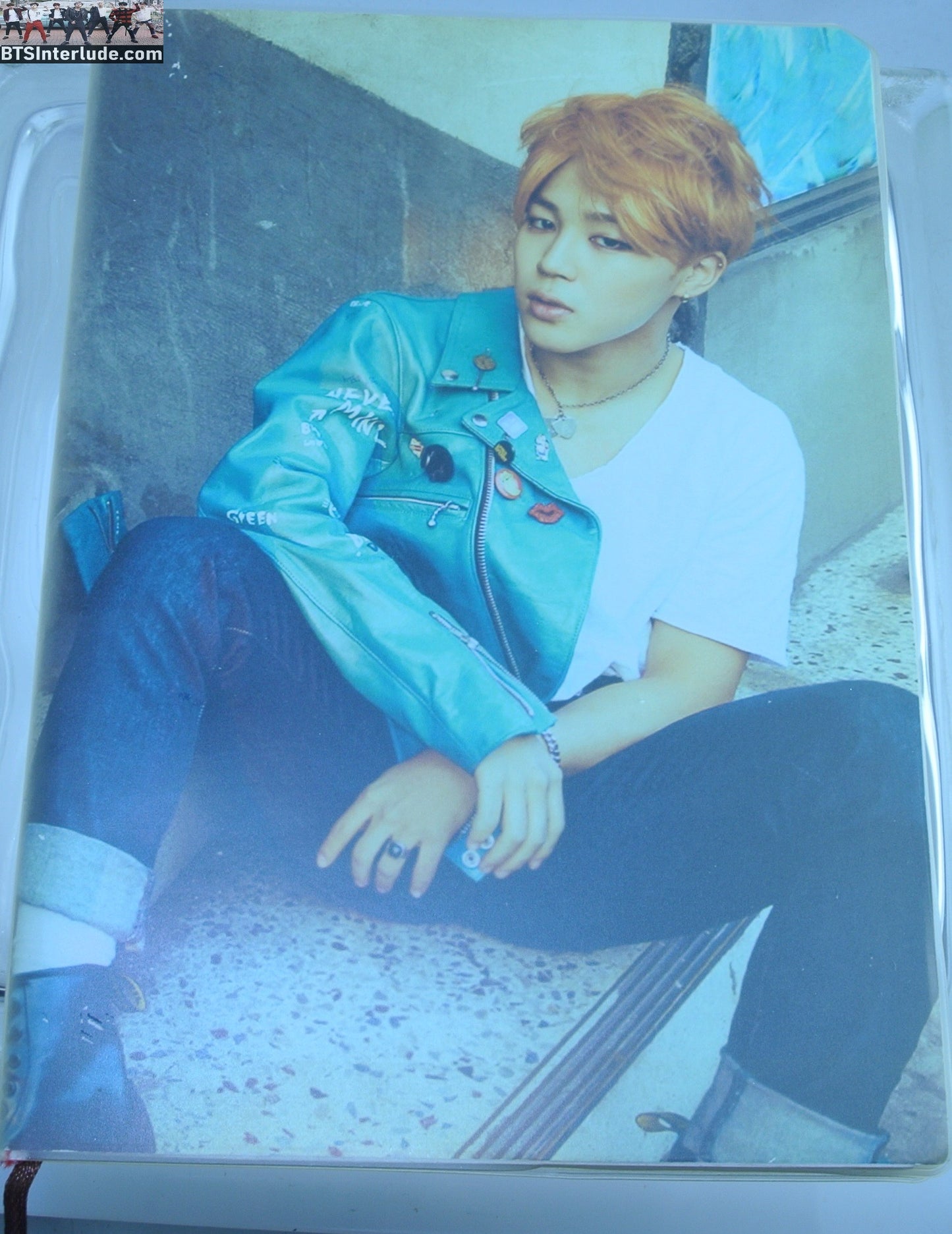 BTS NOTEBOOK PARK JIMIN JOURNAL ORANGE HAIR REMOVABLE COVER 128 LINED PAGES TOTAL NEW