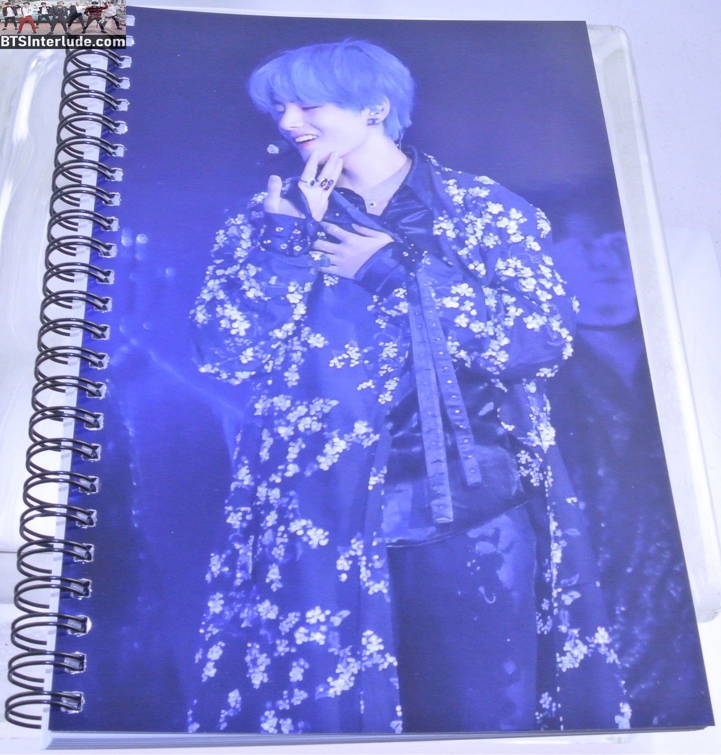 BTS NOTEBOOK V KIM TAEHYUNG 김태형 JOURNAL DRAWING NEW SINGULARITY PERFORMANCE BLUE HAIR 160 BLANK PAGES TOTAL