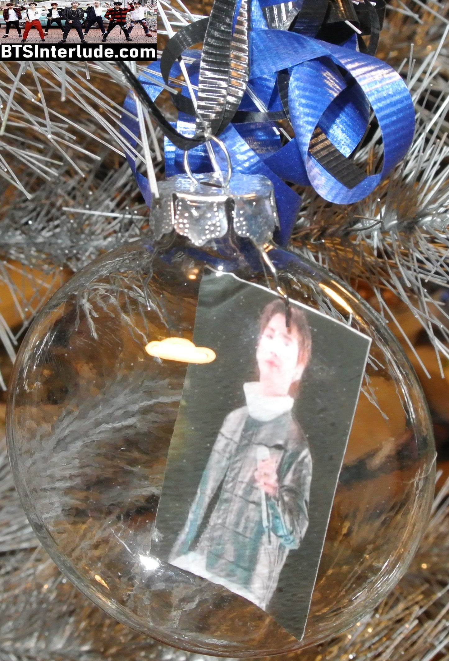 BTS CHRISTMAS ORNAMENT GLASS 3 INCH FLAT SUGA MIN YOONGI 민윤기 ARIRANG ENDING LIMITED EDITION