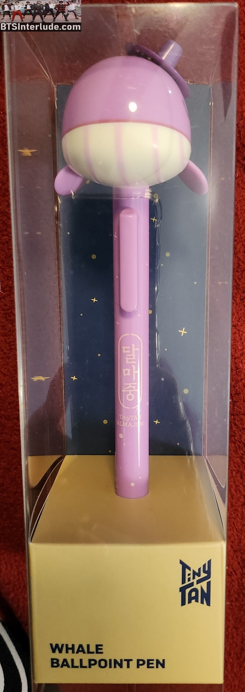BTS PEN PURPLE WHALE TOP HAT PEN TINY TAN DALMAJUNG 2023 BOX SMUSHED JUNGKOOK V JIMIN RM J-HOPE SUGA JIN OFFICIAL MERCHANDISE