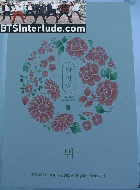BTS PHOTOCARD OFFICIAL DALMAJUNG 2021 V KIM TAEHYUNG 김태형 #43 OF 56 PC PHOTO CARD OFFICIAL MERCHANDISE