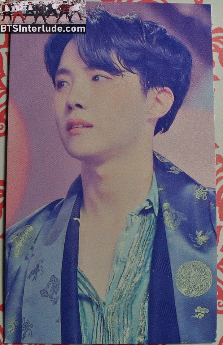 BTS PHOTOCARD FANSITE J-HOPE JUNG HOSEOK 정호석 HOBI BLUE SATIN ROBE PHOTO CARD