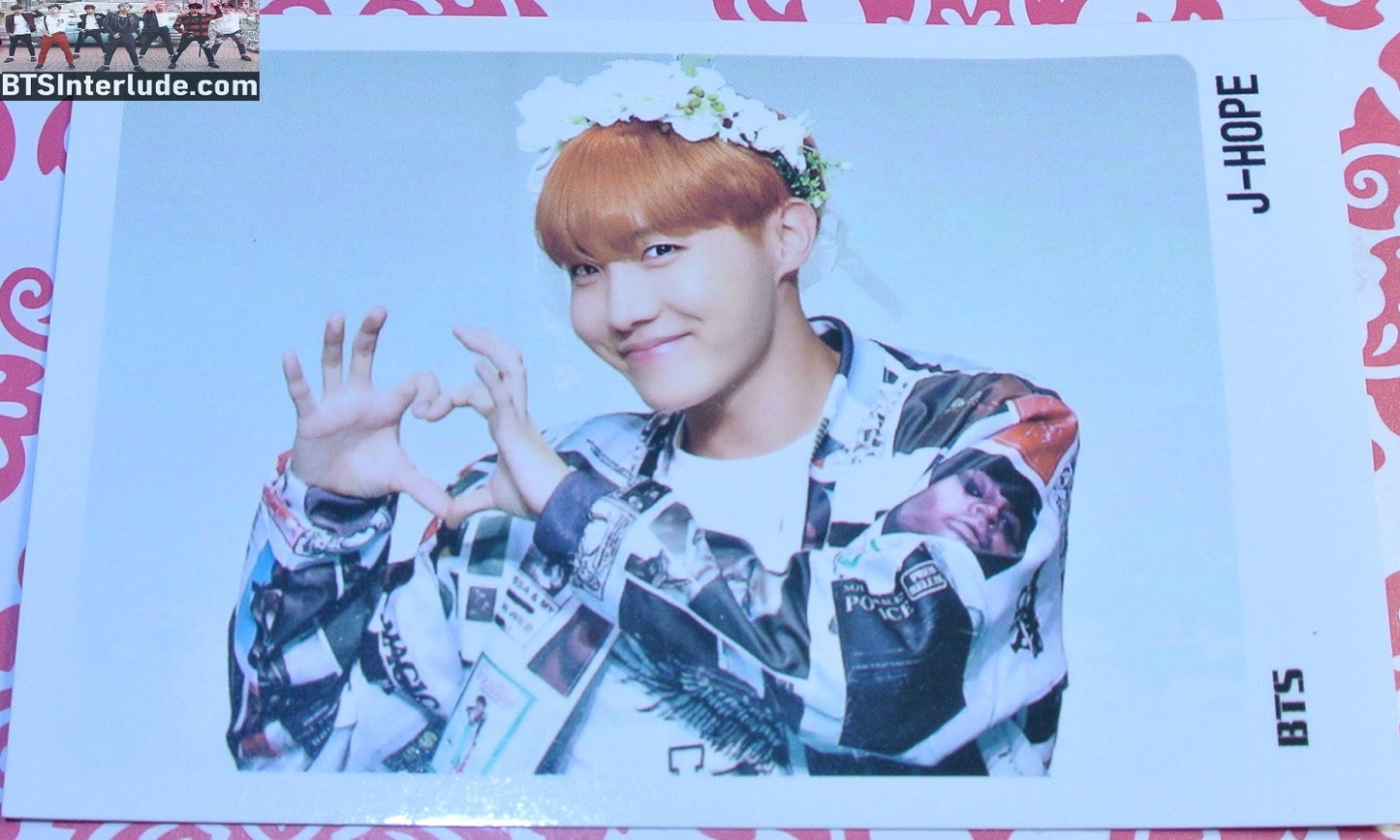 BTS PHOTOCARD FANSITE J-HOPE JUNG HOSEOK 정호석 HOBI FLOWER TIARA FANSIGN PHOTO CARD