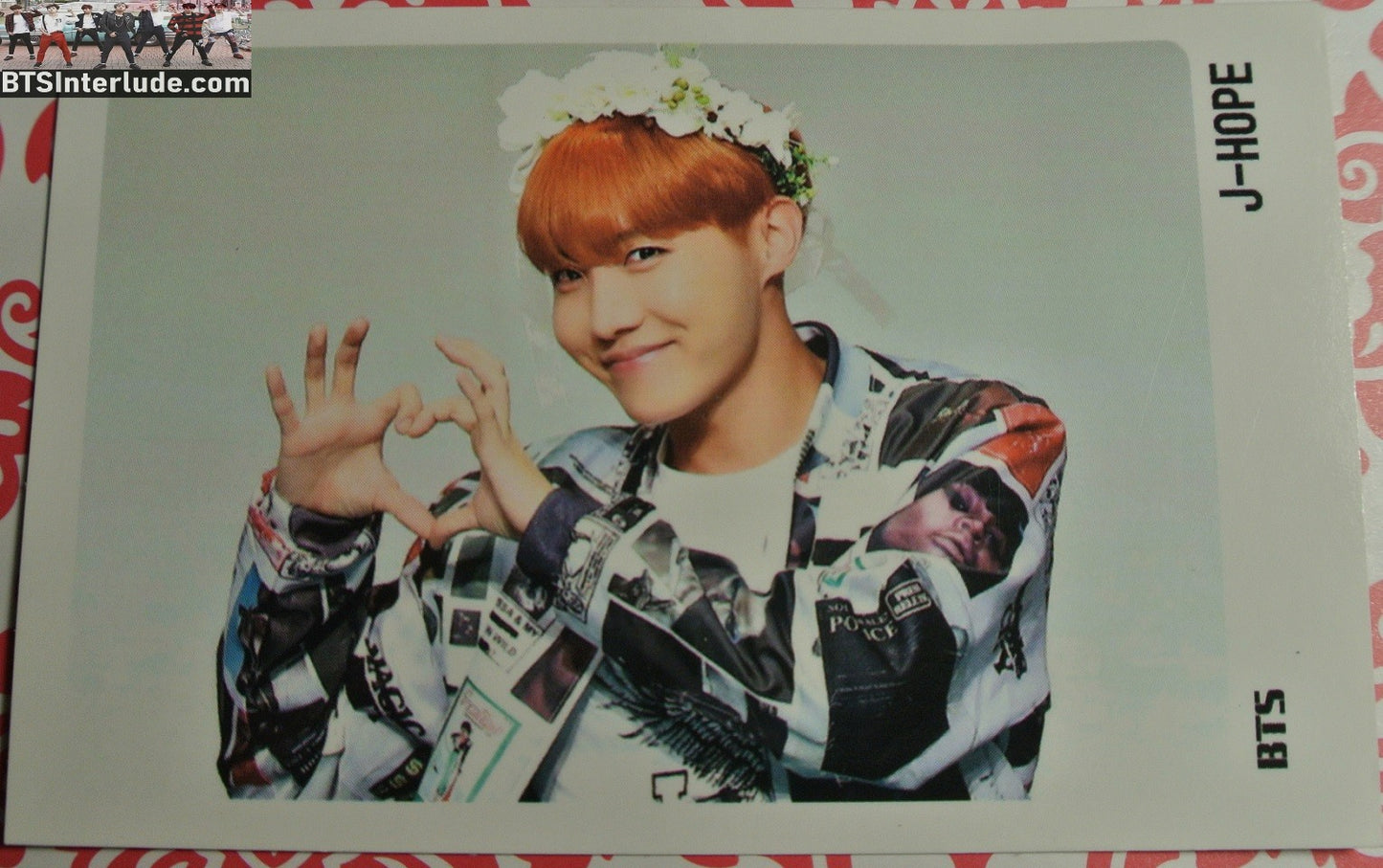 BTS PHOTOCARD FANSITE J-HOPE JUNG HOSEOK 정호석 HOBI FLOWER TIARA FANSIGN PHOTO CARD