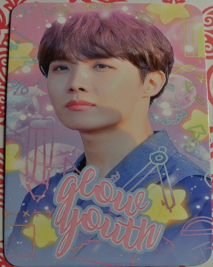 BTS PHOTOCARD FANSITE J-HOPE JUNG HOSEOK 정호석 HOBI GLOW YOUTH FANSITE PINK PHOTO CARD